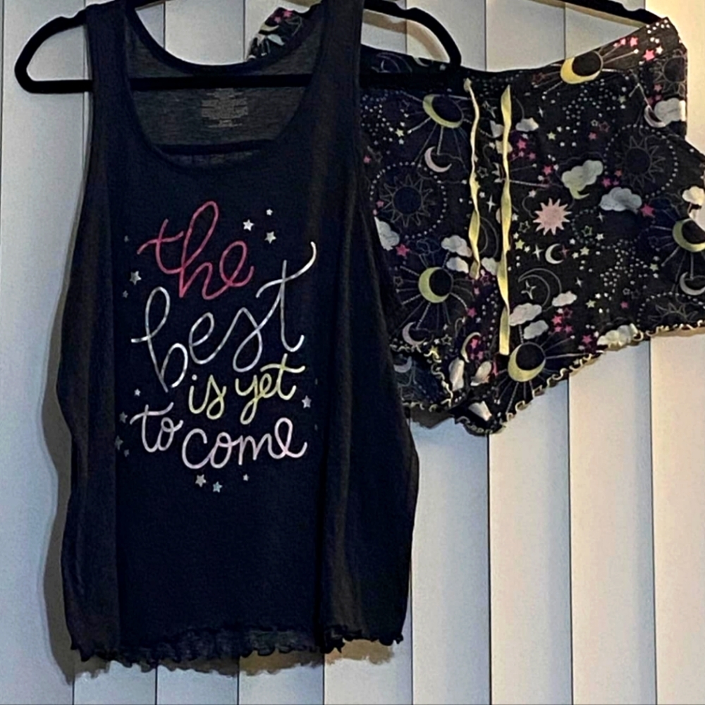 Secret Treasures large sleepwear pajamas two piece shorts tank